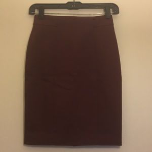 H&M Burgundy Pencil Skirt size 2